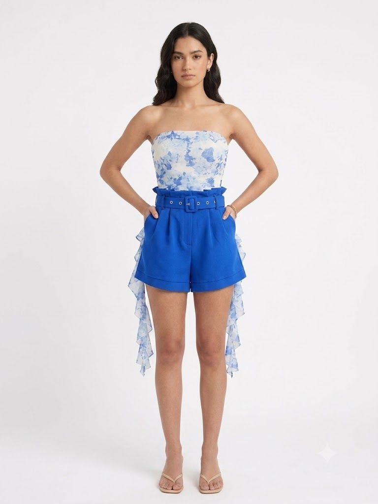 The Vibrant Belted Shorts 